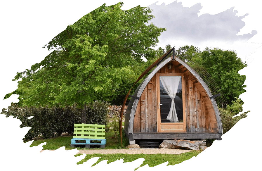 Les logements en bois du camping